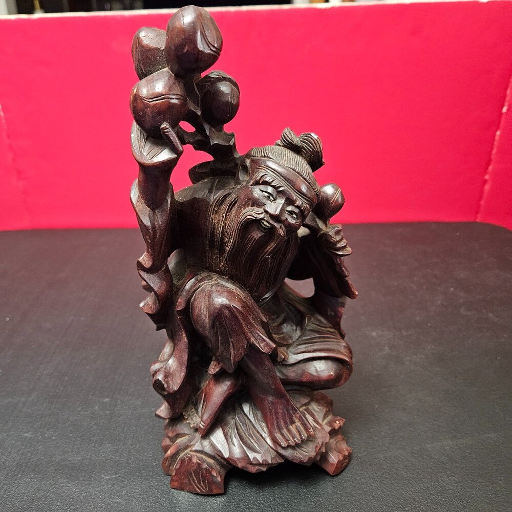 Hand Carved Wood Chinese Figure